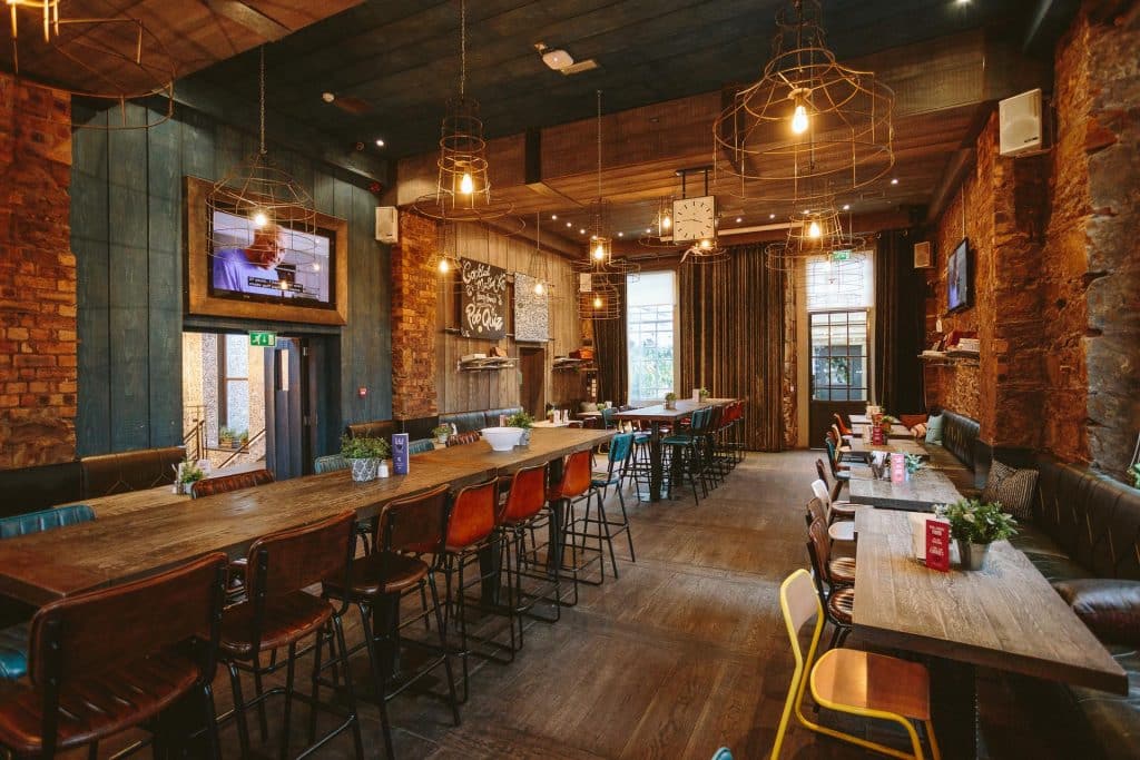 Main bar area at the Vic in St Andrews